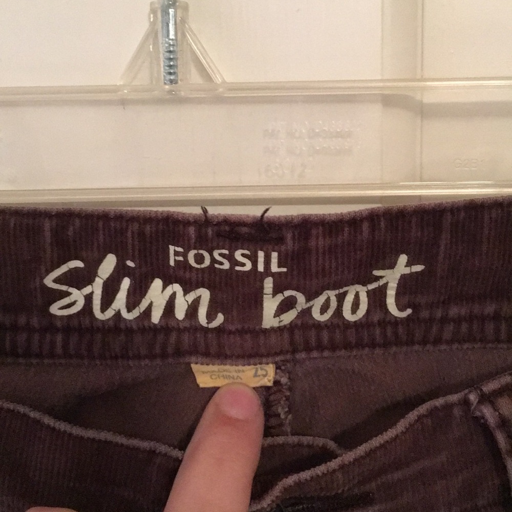 Brown Corduroy Fossil pants worn - Picture 4 of 4